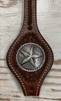 Concho Plated Round Rope Edge Star antik vers. Größen